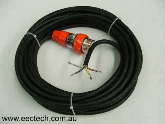 20 Amp 2.5m Appliance Lead: 3 Phase,4 pin,415V